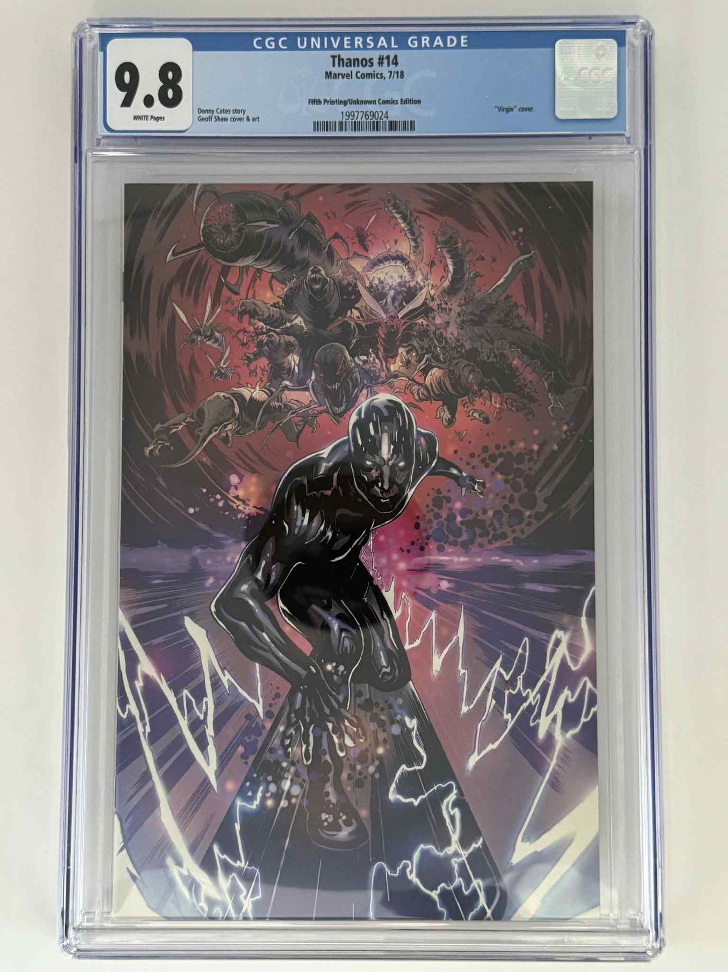Thanos #15 CGC 9.8 Blue Label Geoff Shaw Exclusive Virgin Var