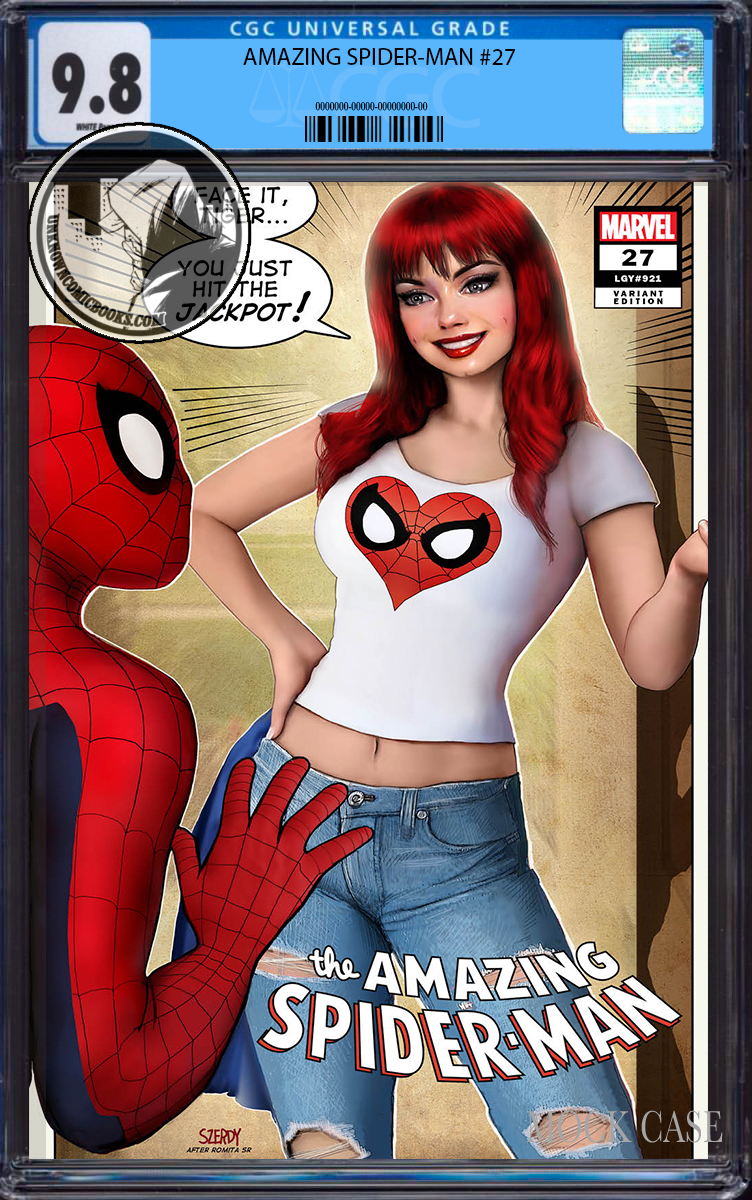 AMAZING SPIDER-MAN #27 UNKNOWN COMICS NATHAN SZERDY EXCLUSIVE VAR CGC 9.8 BLUE LABEL (01/31/2024)
