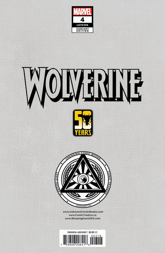 WOLVERINE #4 UNKNOWN COMICS RAFAEL GRASSETTI EXCLUSIVE VIRGIN VAR (12/04/2024)