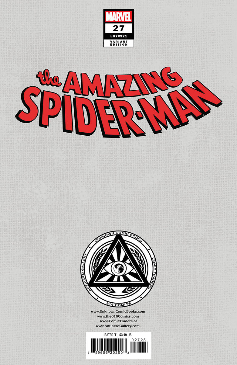 AMAZING SPIDER-MAN #27 SIGNED Nathan Szerdy Variant w/COA IN STOCK