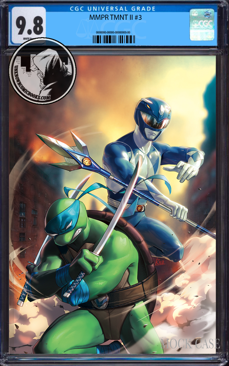 MMPR TMNT II #3 R1C0 UNKNOWN COMICS EXCLUSIVE VIRGIN VAR CGC 9.8 BLUE LABEL (11/29/2023)