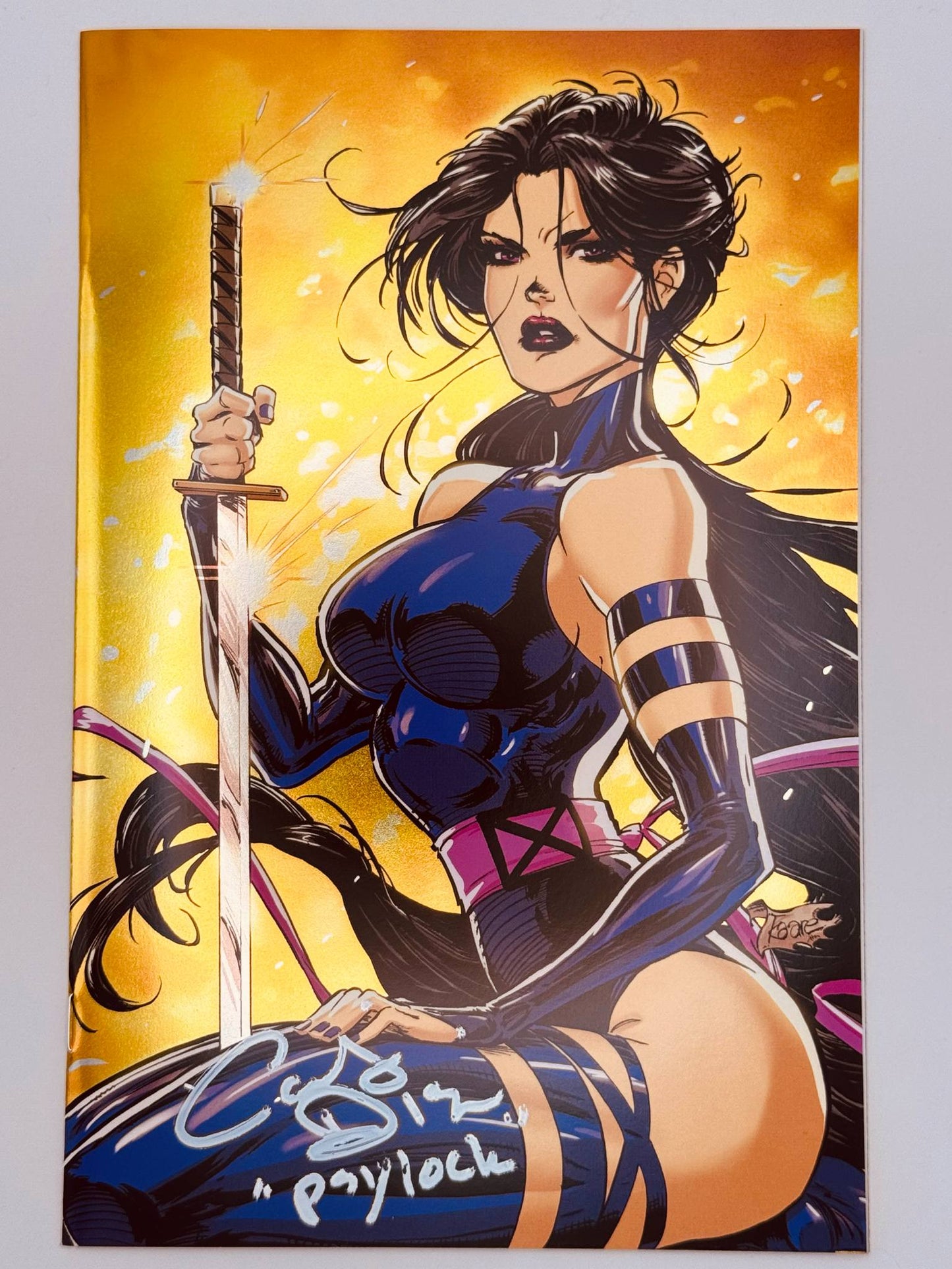 FOIL X-MEN #10 Signed Catherine Disher (Psylocke) | K. Andrews Virgin Var