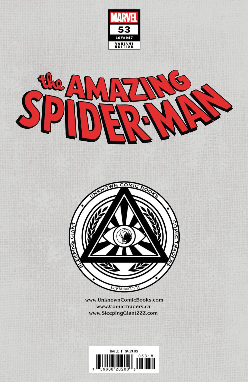 [2 Pack] Amazing Spider-Man #53 Unknown Comics Derrick Chew Exclusive  Var (07/10/2024)