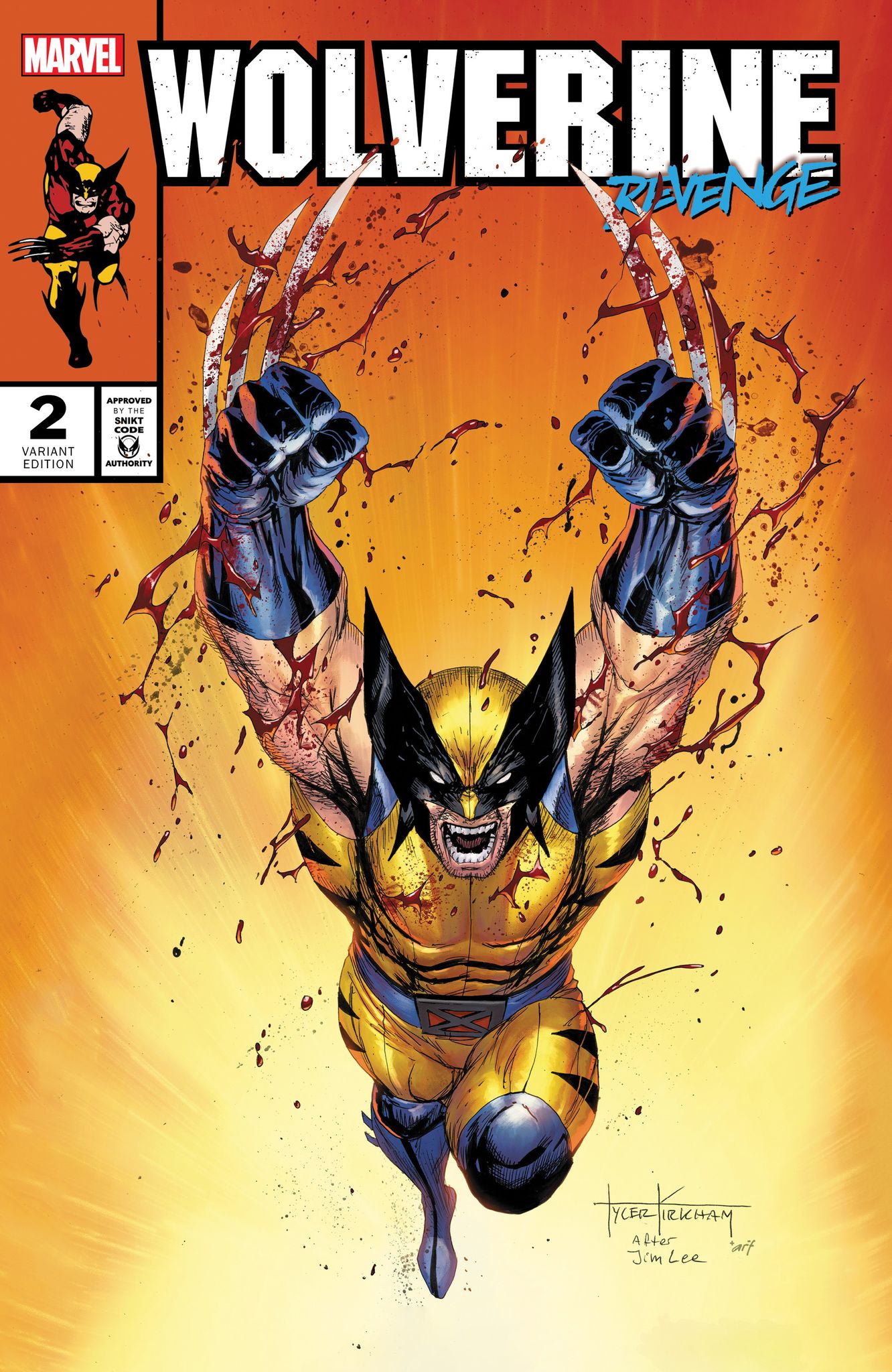 [SIGNED CGC] WOLVERINE REVENGE #2 RED BAND TYLER KIRKHAM AFTER JIM LEE HOMAGE VAR (06/25/2025)