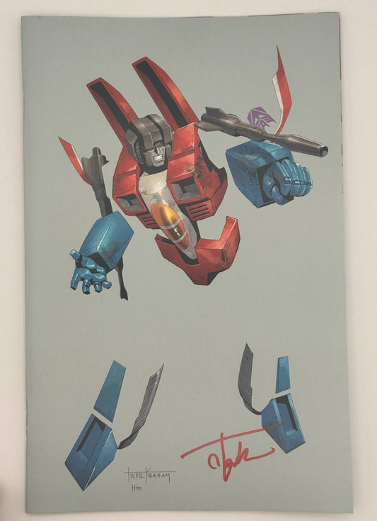 [SIGNED W/ COA] Transformers #18 Unknown Comic Tyler Kirkham Negative Space Virgin Var [IN STOCK]
