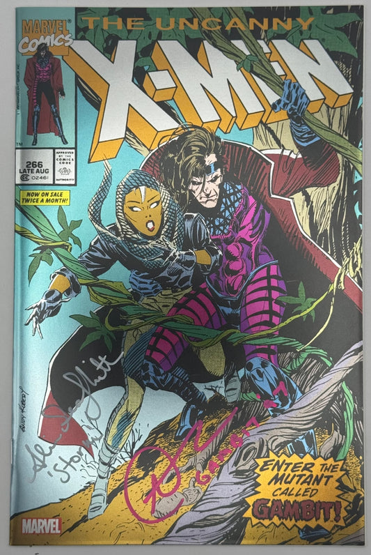 [Double Signed by Alison Sealy-Smith | Aj LoCasio] [Foil] Uncanny X-Men #266 Unknown Comics Exclusive Facsimile Edition Var [IN STOCK]