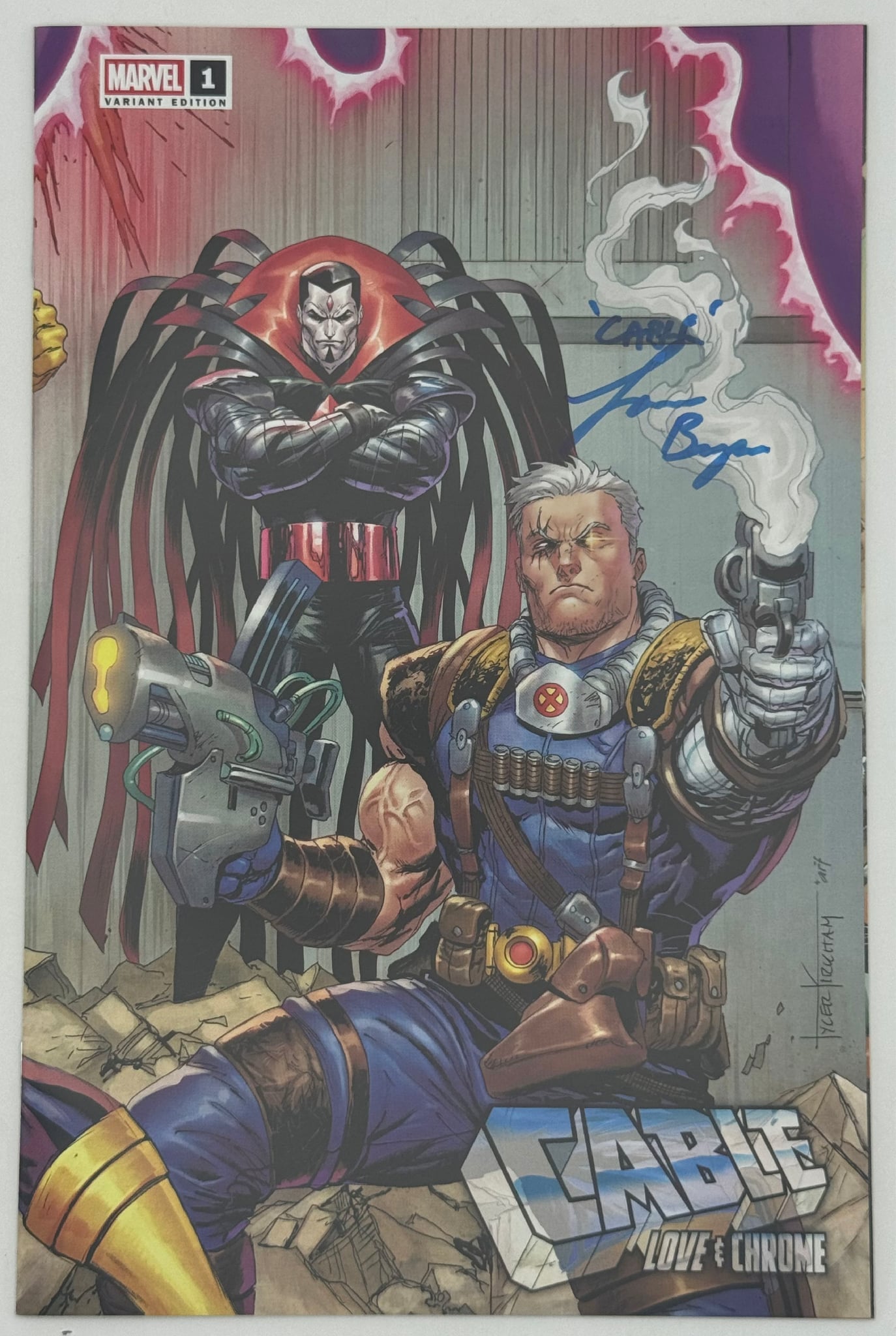 [Signed by Lawerence Bayne] Cable: Love & Chrome #1 Unknown Comics Tyler Kirkham Connecting Cover Exclusive Var [IN STOCK]