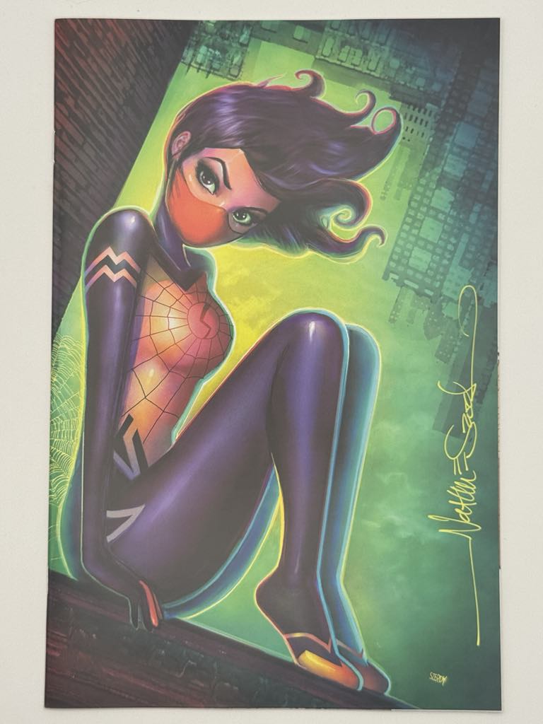 [SIGNED W/ COA] EDGE OF SPIDER-VERSE #1 UNKNOWN COMICS NATHAN SZERDY EXCLUSIVE VIRGIN VAR [IN STOCK]