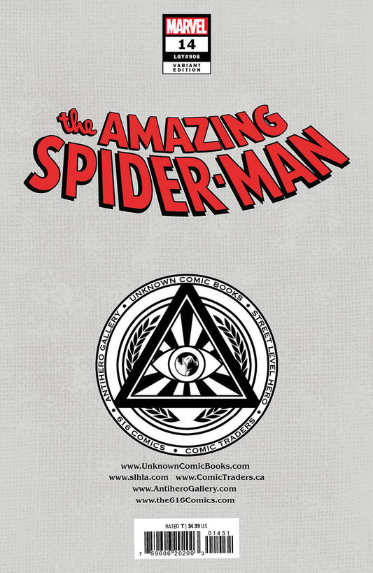 Amazing Spider-Man #14 Unknown Comics R1C0 Exclusive Virgin Var (11/23/2022)