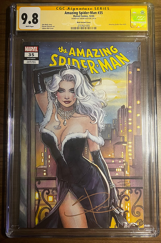 CGC 9.8 YELLOW LABEL AMAZING SPIDER-MAN #35 UNKNOWN COMICS SIGNED BY SABINE RICH (05/08/2024)