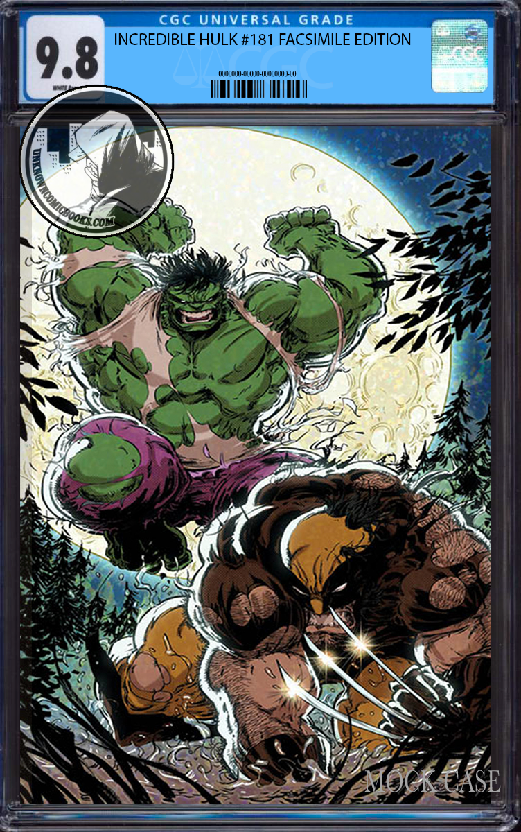 INCREDIBLE HULK #181 FACSIMILE EDITION [NEW PRINTING] UNKNOWN COMICS KAARE ANDREWS EXCLUSIVE VIRGIN VAR CGC 9.8 BLUE LABEL (02/28/2024)