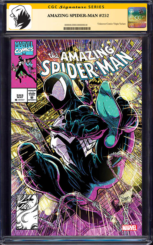 [SIGNED BY KAARE ANDREWS] AMAZING SPIDER-MAN #252 FACSIMILE EDITION [NEW PRINTING] UNKNOWN COMICS KAARE ANDREWS EXCLUSIVE VAR [CGC 9.6+ YELLOW LABEL] (11/27/2024)