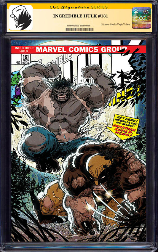 [SIGNED BY KAARE ANDREWS] INCREDIBLE HULK #181 FACSIMILE EDITION [NEW PRINTING] UNKNOWN COMICS KAARE ANDREWS EXCLUSIVE SDCC VAR [CGC 9.6+ YELLOW LABEL] (11/27/2024)