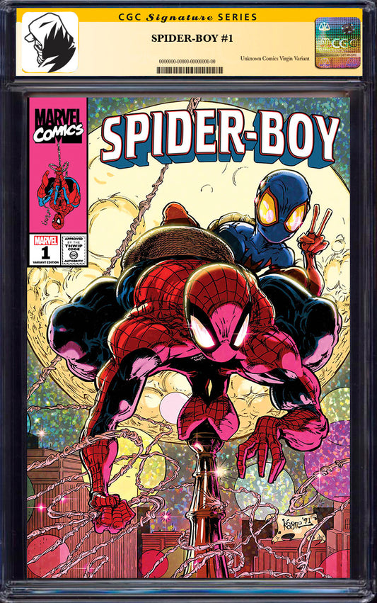 [SIGNED BY KAARE ANDREWS] SPIDER-BOY #1 UNKNOWN COMICS KAARE ANDREWS EXCLUSIVE VAR [CGC 9.6+ YELLOW LABEL] (11/27/2024)