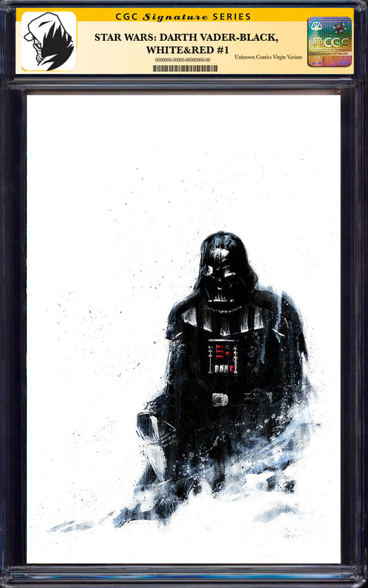 [SIGNED BY KAARE ANDREWS] STAR WARS: DARTH VADER - BLACK, WHITE & RED #1 UNKNOWN COMICS KAARE ANDREWS EXCLUSIVE VIRGIN VAR [CGC 9.6+ YELLOW LABEL] (11/27/2024)
