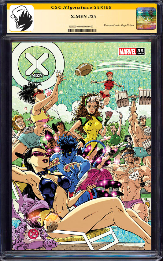 [SIGNED BY KAARE ANDREWS] X-MEN #35 UNKNOWN COMICS KAARE ANDREWS EXCLUSIVE CONNECTING VAR [CGC 9.6+ YELLOW LABEL] [FHX] (11/27/2024)