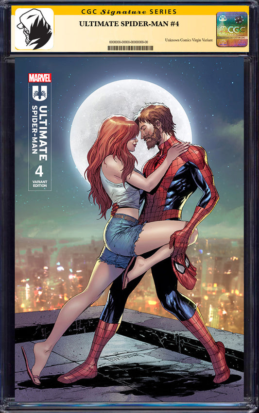[SIGNED BY JONATHAN HICKMAN] ULTIMATE SPIDER-MAN #4 UNKNOWN COMICS TYLER KIRKHAM EXCLUSIVE VAR [CGC 9.6+ YELLOW LABEL] (11/27/2024)