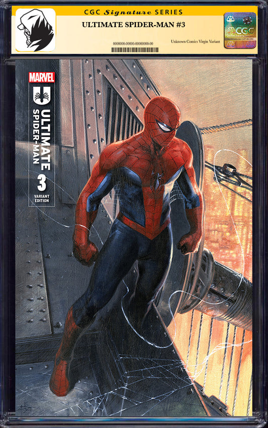 [SIGNED BY JONATHAN HICKMAN] ULTIMATE SPIDER-MAN 3 UNKNOWN COMICS GABRIELE DELL'OTTO EXCLUSIVE VAR [CGC 9.6+ YEELOW LABEL] [11/27/2024]