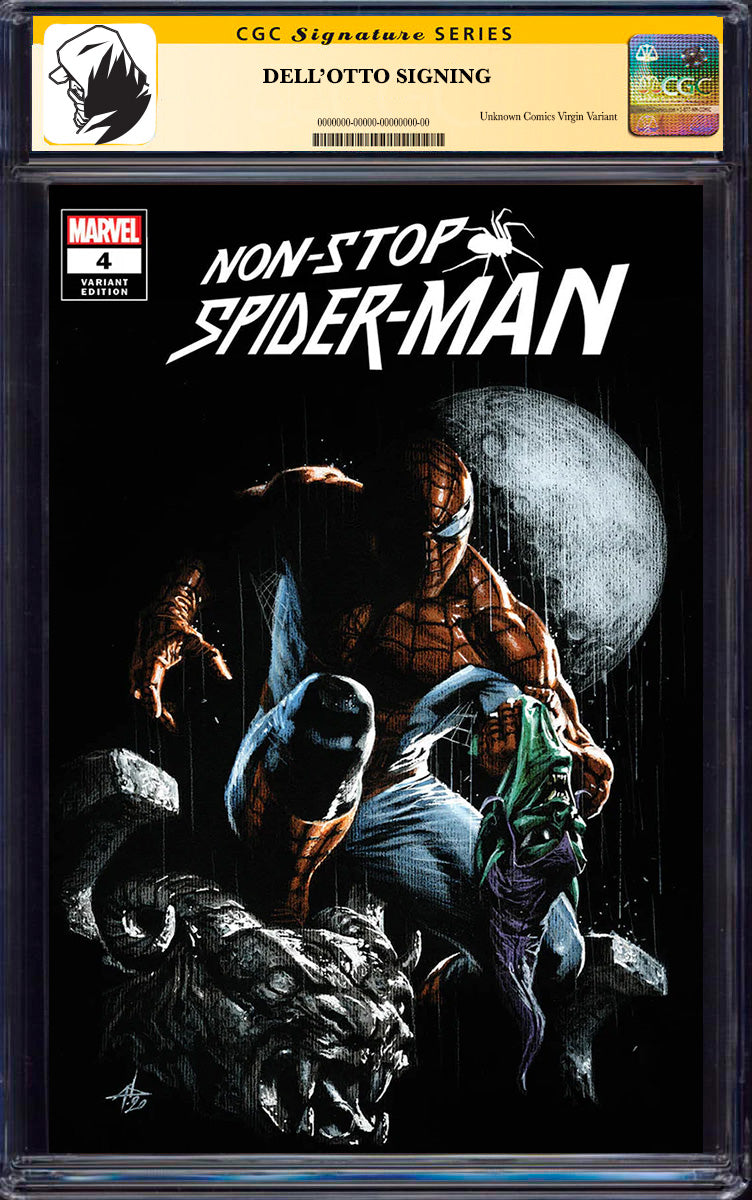 [SIGNED CGC 9.6+ YELLOW LABEL] Non-Stop Spider-Man #4 Unknown Comics Gabriele Dell_Otto Exclusive Var [08-25]