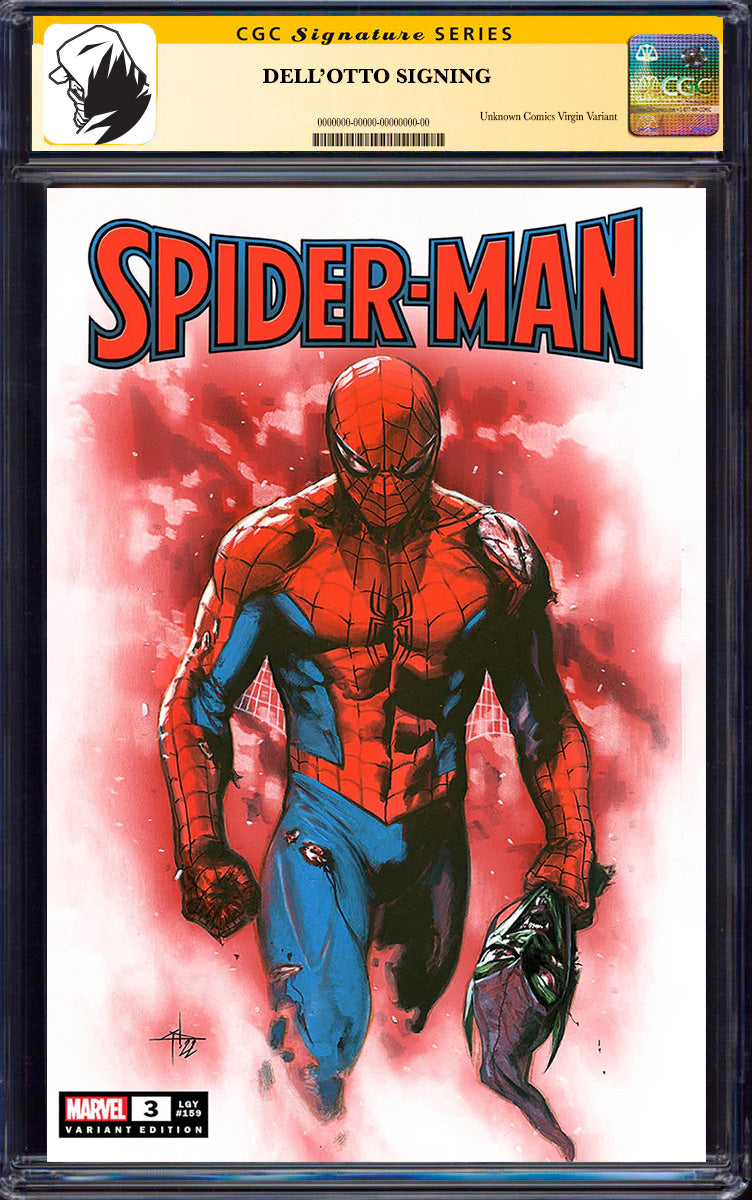 [SIGNED CGC 9.6+ YELLOW LABEL] Spider-Man #3 Unknown Comics Dell_Otto Exclusive Var [08-25]