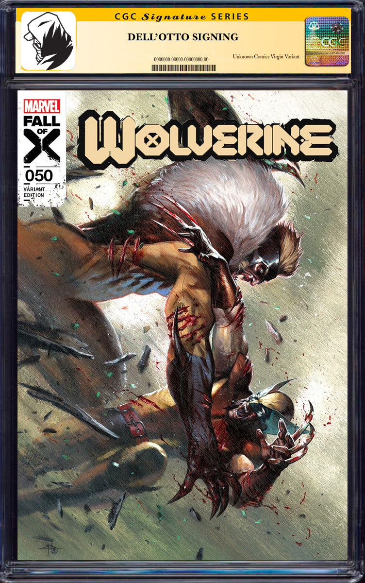 [SIGNED CGC 9.6+ YELLOW LABEL] Wolverine #50 Unknown Comics Gabriele Dell’Otto Exclusive Var [08-25]