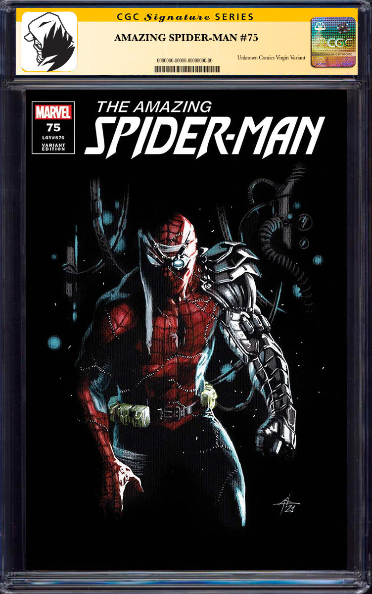 [SIGNED CGC 9.6+ YELLOW LABEL]Amazing Spider-Man #75 Unknown Comics Gabriele Dell_Otto Exclusive Var [08-25]