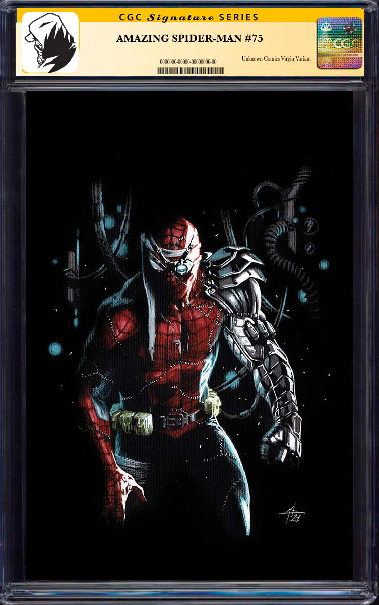 [SIGNED CGC 9.6+ YELLOW LABEL]Amazing Spider-Man #75 Unknown Comics Gabriele Dell_Otto Exclusive Var [08-25]