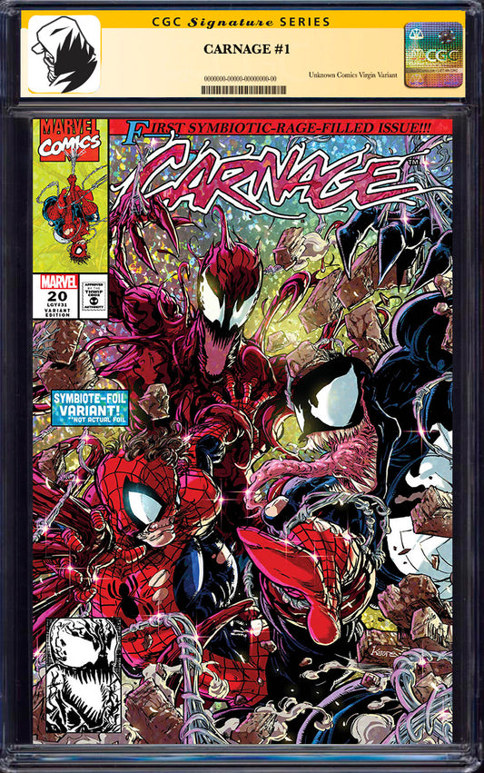 [SIGNED BY KAARE ANDREWS] CARNAGE #1 UNKNOWN COMICS KAARE ANDREWS EXCLUSIVE VAR [CGC 9.6+ YELLOW LABEL] (11/27/2024)