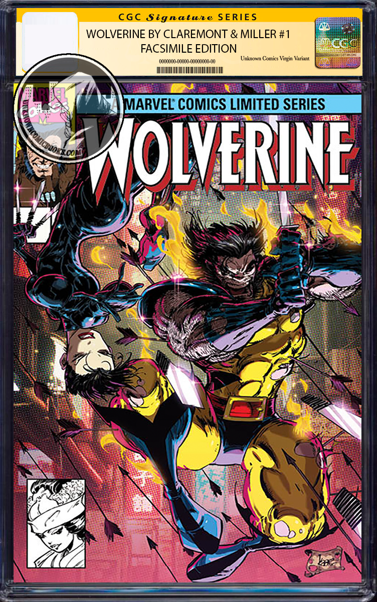 [SIGNED BY FRANK MILLER] WOLVERINE BY CLAREMONT & MILLER #1 FACSIMILE EDITION [NEW PRINTING] UNKNOWN COMICS KAARE ANDREWS EXCLUSIVE VAR [CGC YELLOW LABEL] (08/28/2024)