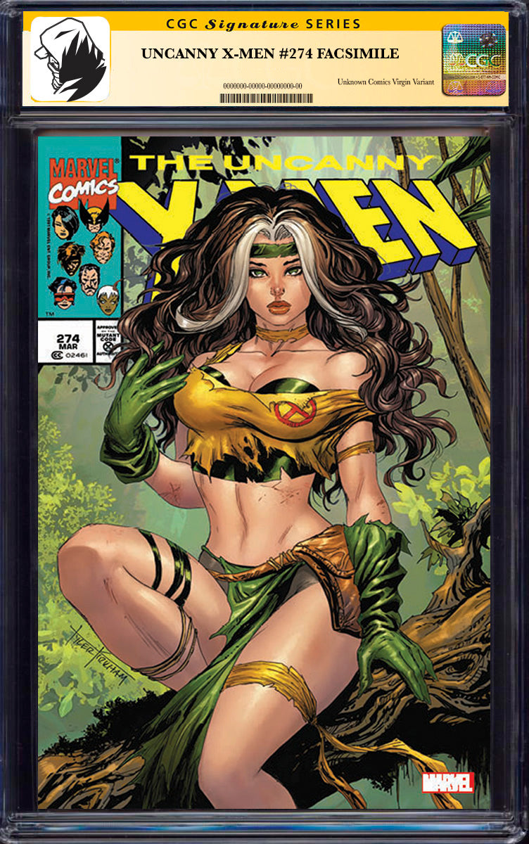 [SIGNED BY TYLER KIRKHAM] UNCANNY X-MEN #274 FACSIMILE UNKNOWN COMICS TYLER KIRKHAM EXCLUSIVE VAR [CGC 9.6+ YELLOW LABEL] (03/26/2025)