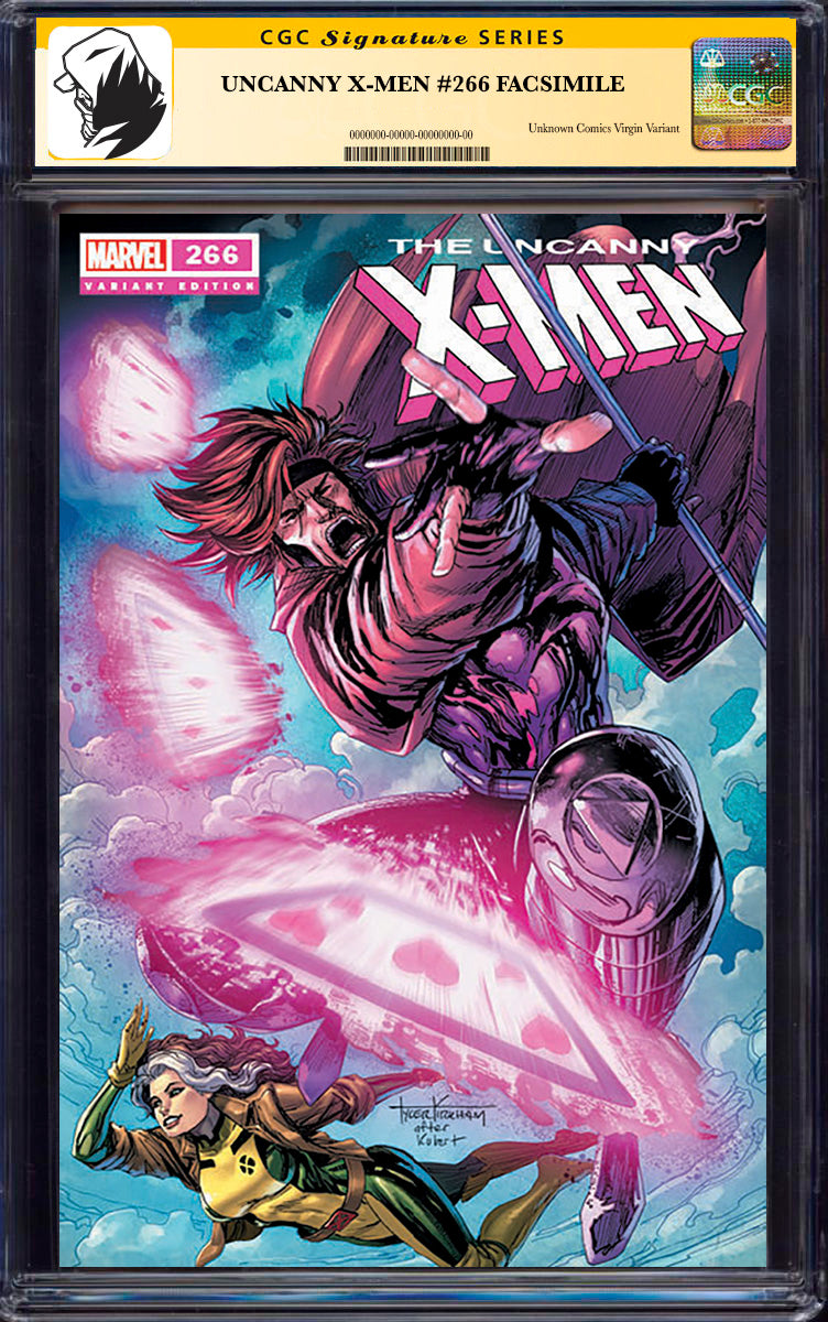 [SIGNED BY TYLER KIRKHAM] UNCANNY X-MEN #266 FACSIMILE EDITION UNKNOWN ...