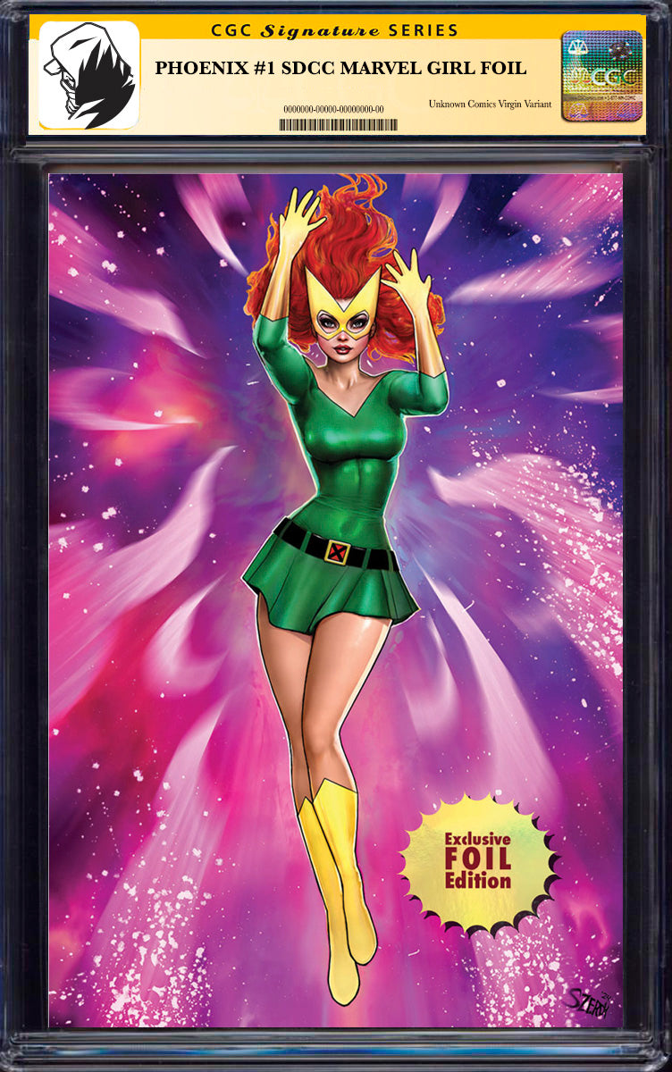 [SIGNED BY CATHERINE DISHER] ✨[FOIL] PHOENIX #1 UNKNOWN COMICS NATHAN SZERDY MARVEL GIRL VIRGIN EXCLUSIVE SDCC 2024 VAR [CGC 9.6+ YELLOW LABEL] (03/26/2025)