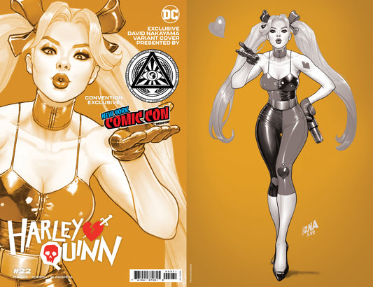 [FOIL] HARLEY QUINN #22 UNKNOWN COMICS DAVID NAKAYAMA GOLD FOIL VIRIGN NYCC 2022 B&W COLOR BLEED VAR (09/28/2022)