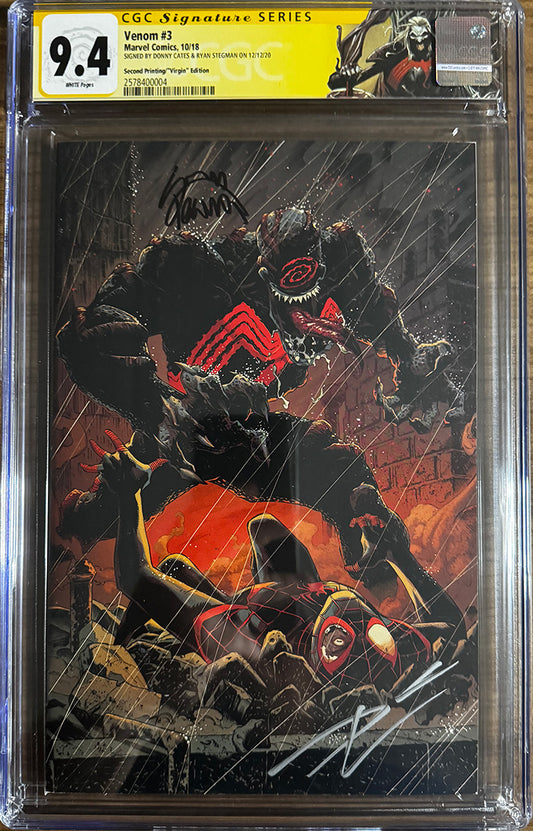 [CGC 9.4 Yellow Label Double Signed Cates | Stegman] VENOM #3 2nd PTG VIRGIN First full appearance of Knull [IN STOCK] (Copy)