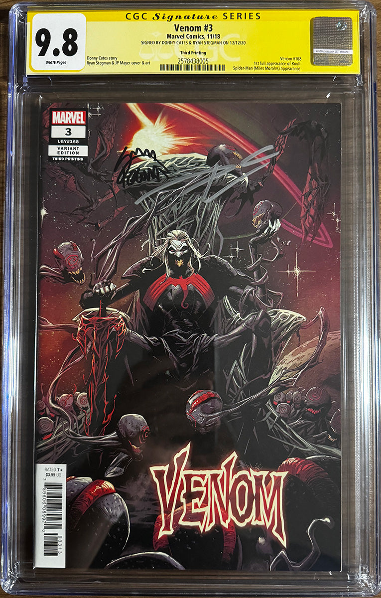 Venom #3 CGC deals 9.6 (Marvel, 2019) Second Print 1st Full Appearance of Knull