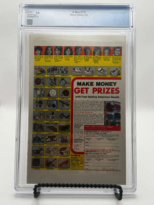 X-Men #110 CGC 9.8 Blue Label 1978 [IN STOCK]