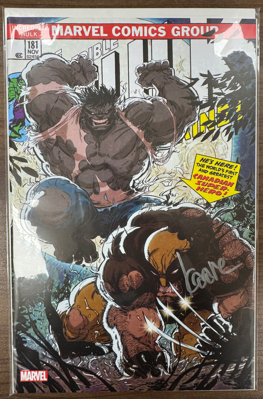 [SIGNED BY KAARE ANDREWS] INCREDIBLE HULK #181 FACSIMILE EDITION [NEW PRINTING] UNKNOWN COMICS KAARE ANDREWS EXCLUSIVE SDCC VAR [IN STOCK]