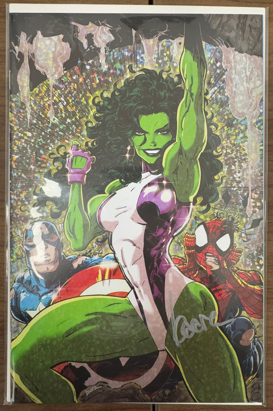 [SIGNED BY KAARE ANDREWS] SENSATIONAL SHE-HULK #1 UNKNOWN COMICS KAARE ANDREWS EXCLUSIVE VIRGIN VAR [IN STOCK]