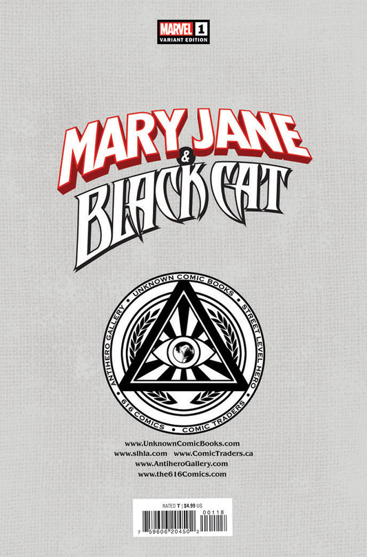 Mary Jane & Black Cat #1 [Dwb] Unknown Comics Jay Anacleto Exclusive Virgin Var (12/21/2022)