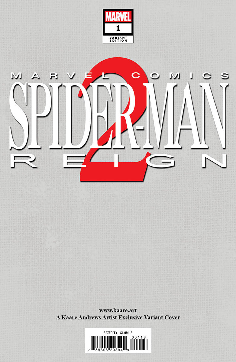 [SIGNED BY KAARE ANDREWS] SPIDER-MAN: REIGN 2 #1 KAARE ANDREWS SDCC 2024 EXCLUSIVE WHITE BEARD VARIANT [IN STOCK]