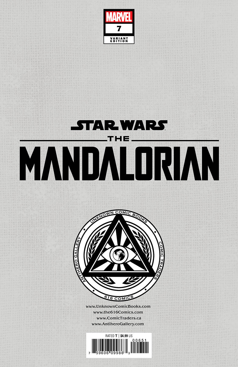 [SIGNED BY KAARE ANDREWS] STAR WARS: THE MANDALORIAN #7 UNKNOWN COMICS KAARE ANDREWS EXCLUSIVE VIRGIN VAR [IN STOCK]