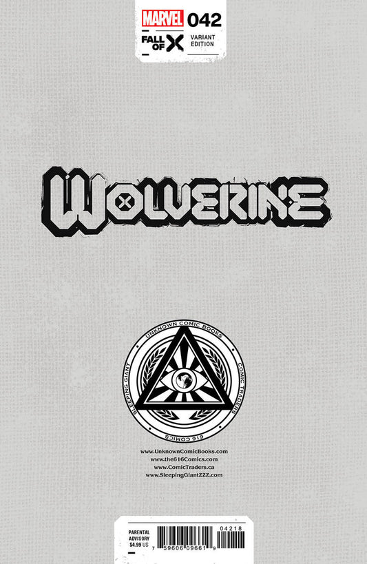 Wolverine #42 Unknown Comics Tyler Kirkham Exclusive Virgin Var (01/31/2024)