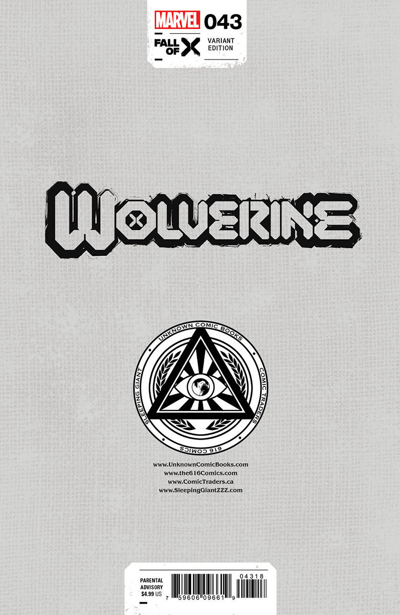 [SIGNED BY KAARE ANDREWS] WOLVERINE 43 UNKNOWN COMICS KAARE ANDREWS EXCLUSIVE VAR [IN STOCK]