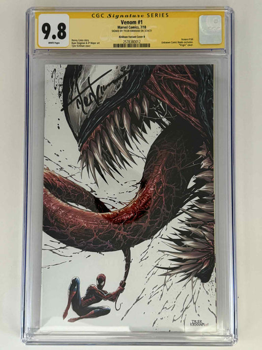 [Signed by Tyler Kirkham] Venom #1 CGC 9.8 Yellow Label Tyler Kirkham Exclusive Var