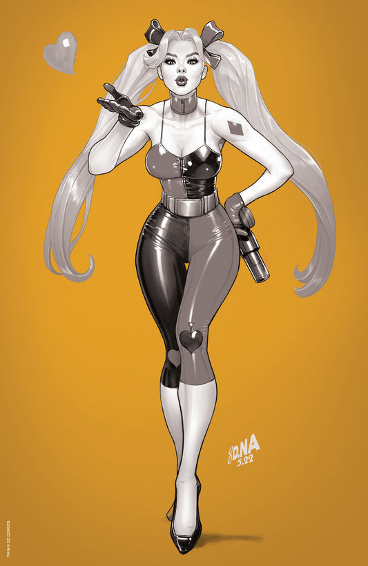 [FOIL] HARLEY QUINN #22 UNKNOWN COMICS DAVID NAKAYAMA GOLD FOIL VIRIGN NYCC 2022 B&W COLOR BLEED VAR (09/28/2022)