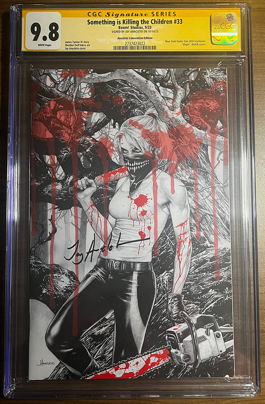 CGC 9.8 YELLOW LABEL SOMETHING IS KILLING THE CHILDREN #33 UNKNOWN COMICS VIRGIN SIGNED BY JAY ANACLETO (05/08/2024)
