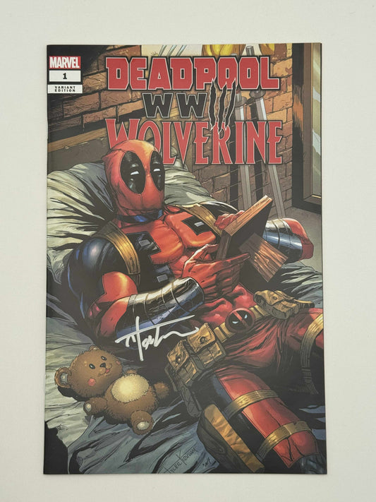 [SIGNED W/ COA] DEADPOOL & WOLVERINE: WWIII #1 UNKNOWN COMICS TYLER KIRKHAM EXCLUSIVE VAR [IN STOCK]