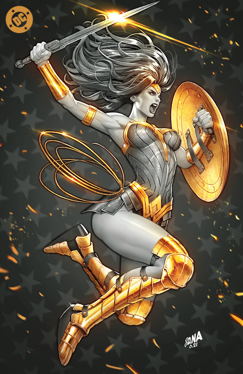 [SIGNED W/ COA] [FOIL] WONDER WOMAN #14 DAVID NAKAYAMA NYCC BLACK & GOLD EXCLUSIVE VIRGIN VAR [IN STOCK]