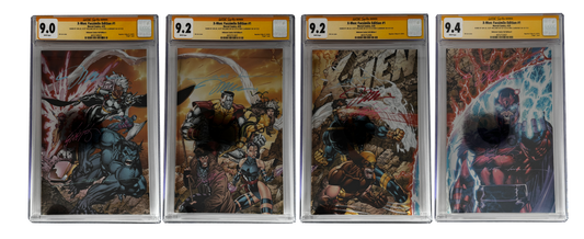 [TRIPLE SIGNED CGC YELLOW LABEL 4 PACK FOIL] X-Men 1991 #1 Facsimile Jim Lee | Claremont |  Williams Cover Var [Set #4]