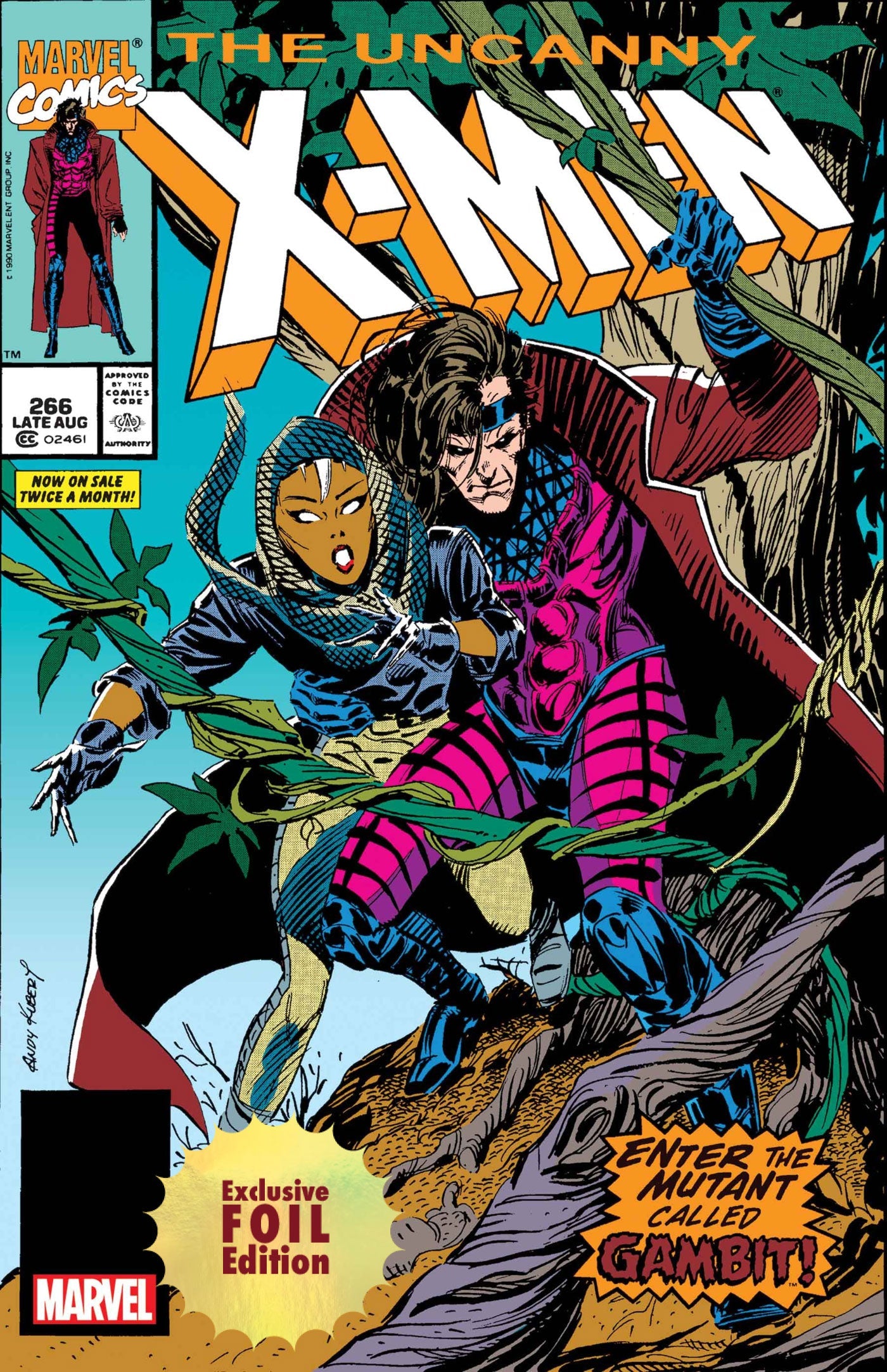 [Signed by Chris Claremont] [Foil] Uncanny X-Men #266 Unknown Comics Exclusive Facsimile Edition Var [IN STOCK]